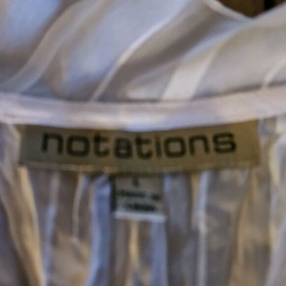 NWT Notations Women’s Size L Pink Two Piece Blouse Set Camisole + Shell Layer - Picture 7 of 10